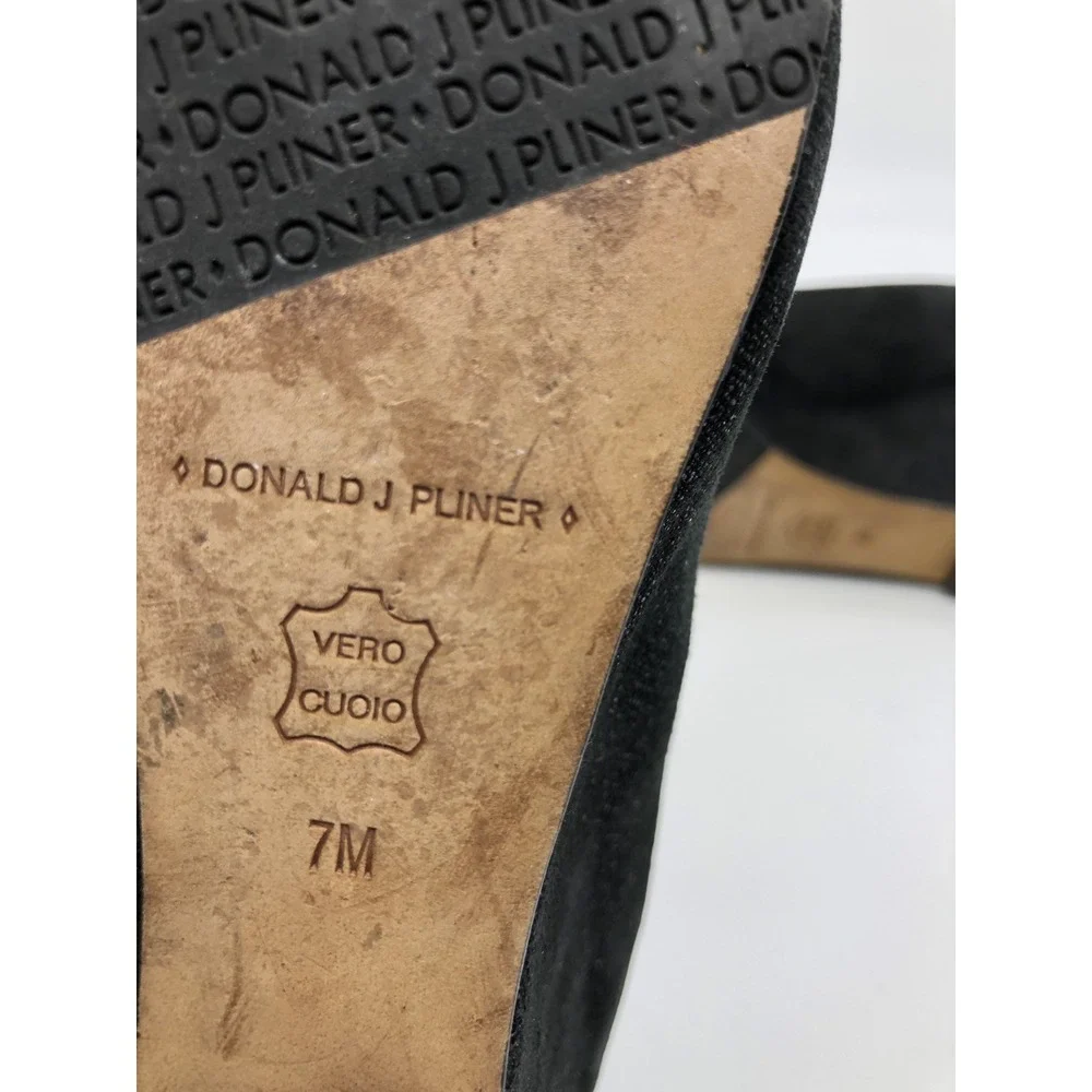 Donald J Pliner Women's Black Velvet Slip On Platform Wedge Shoes‎ 7M